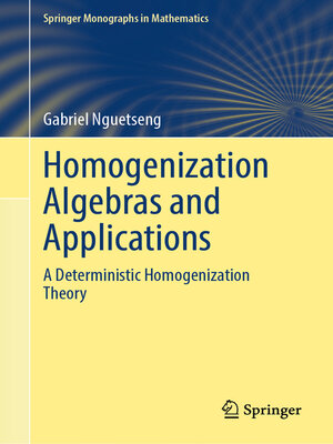 cover image of Homogenization Algebras and Applications